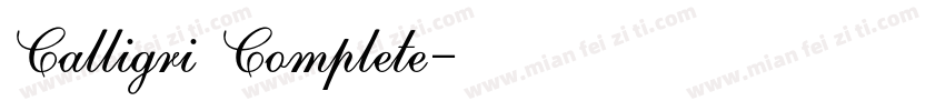 Calligri Complete字体转换